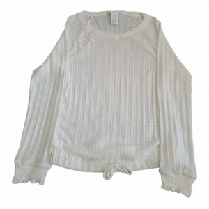 Melrose & market soft knit white sweater size XL